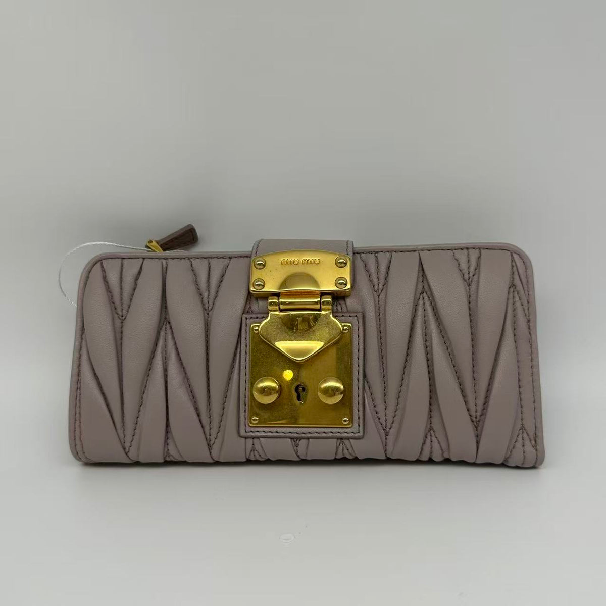 Miu Miu Matelassé leather continental wallet