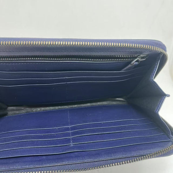 Bottega Veneta Purple Intrecciato Leather Zip Around Continental Wallet