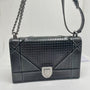 Dior Grey Glossy Leather Diorama Wallet On Chain