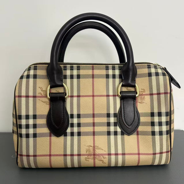 BURBERRY Haymarket Check Small Chester Bowling Bag