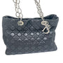 Dior Black Cannage Leather Soft Lady Dior Shopper Tote