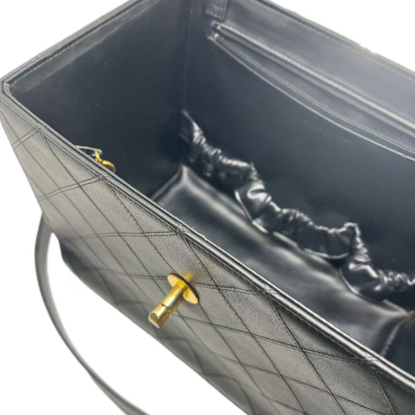 Chanel Vintage Black CC Box Vanity Case Bag
