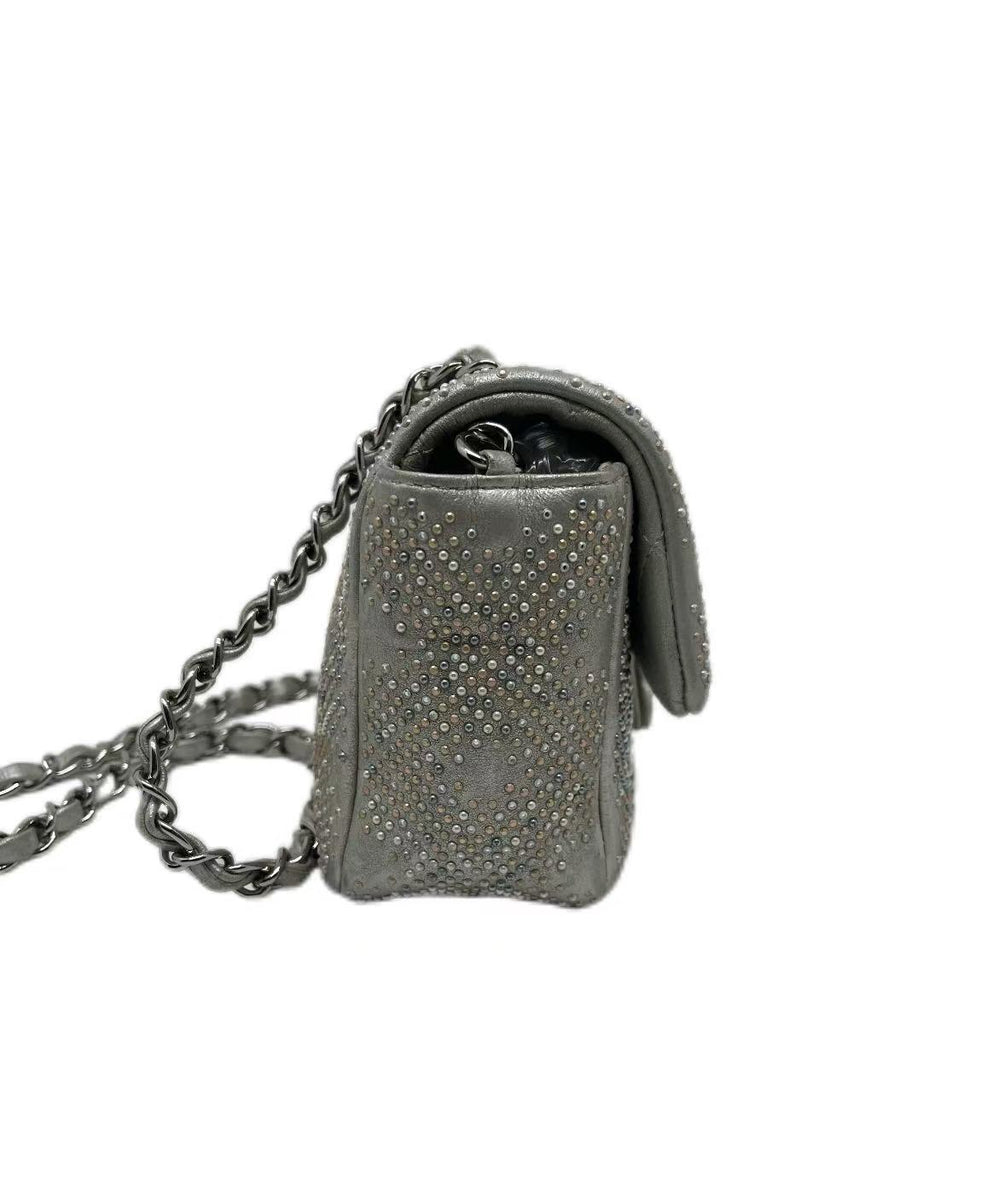 CHANEL Mineral Nights Cross body Bag Strass Embellished Leather