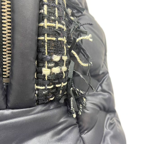 Chanel Black Nylon and Tweed Doudoune Backpack