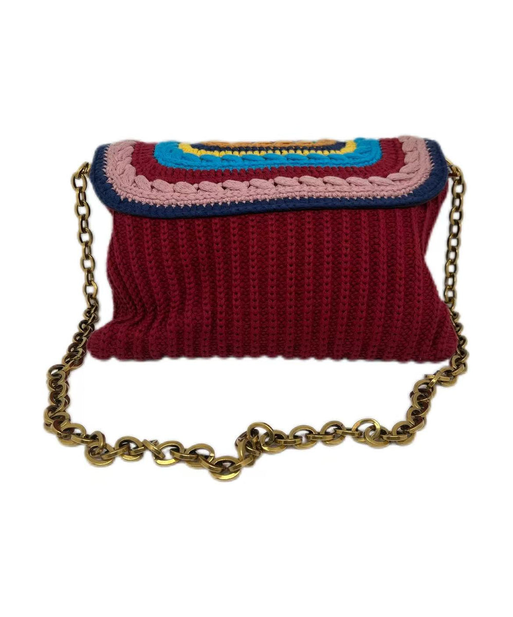 GUCCI Horsebit 1955 Crochet And Knit Cross-Body Bag