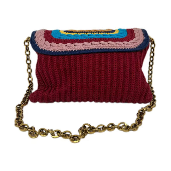 GUCCI Horsebit 1955 Crochet And Knit Cross-Body Bag
