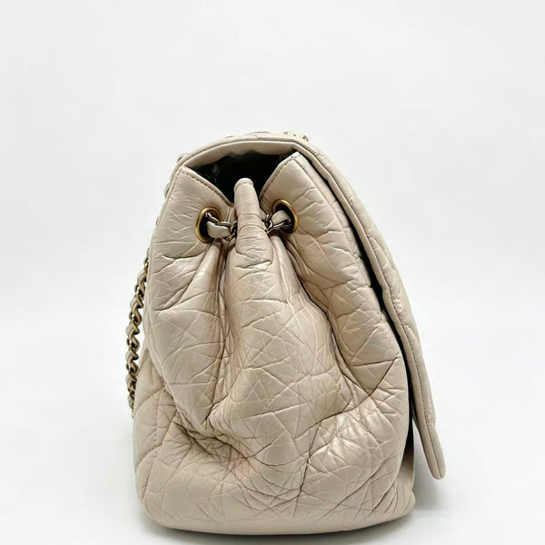 Chanel Aged Calfskin Quilted Large Pondicherry Flap Bag