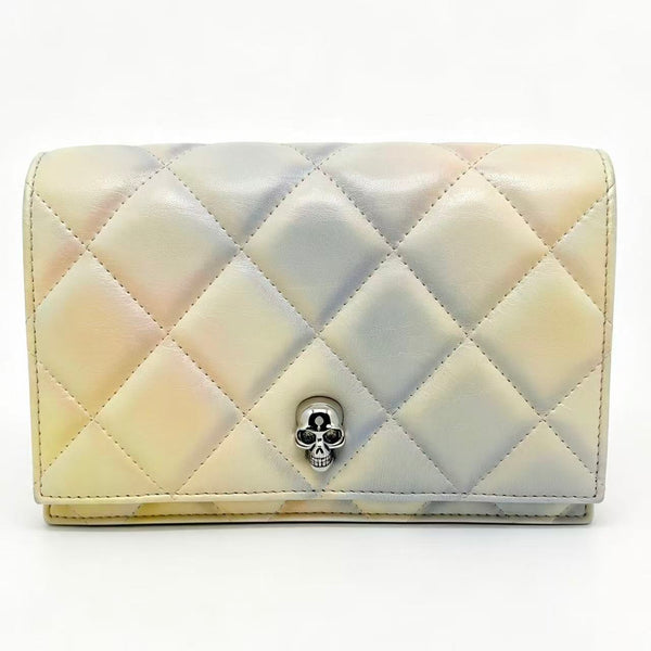 Alexander McQueen Mini Skull Degradé Quilted Leather Flap Bag