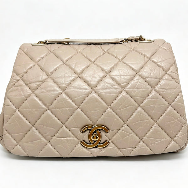 Chanel Aged Calfskin Quilted Large Pondicherry Flap Bag