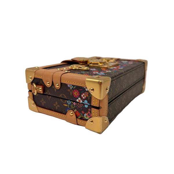 LOUIS VUITTON x Takashi Murakami Petite Malle Monogram Floral Mini Trunk Bag M13667