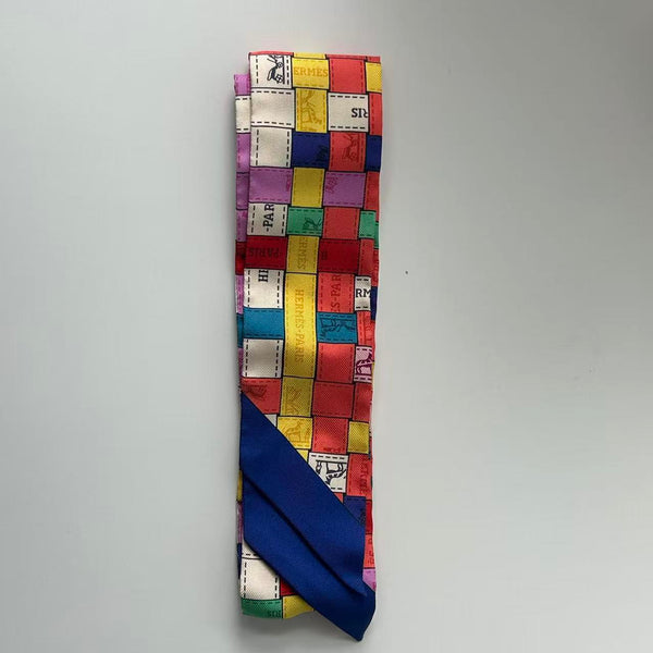 HERMES Twilly Scarf Bolduc Care Plumetis pink dots