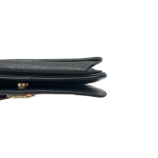Black Caviar Chanel Boy WOC Wallet on Chain Gold Hardware
