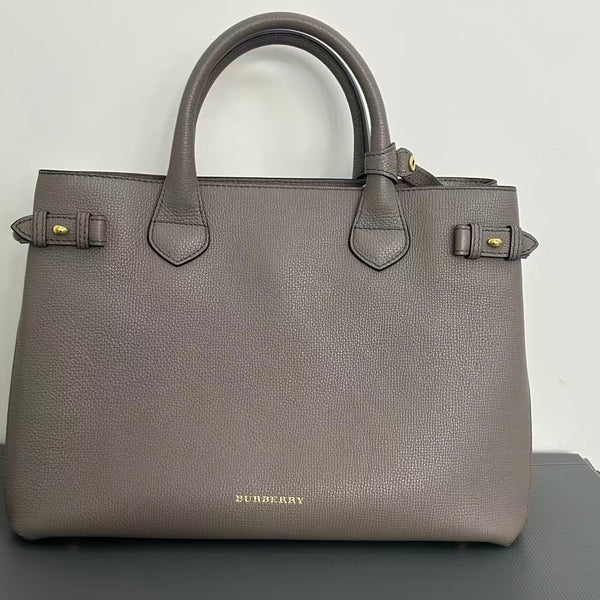 Burberry Burbery Tote Banner House Check Leather
