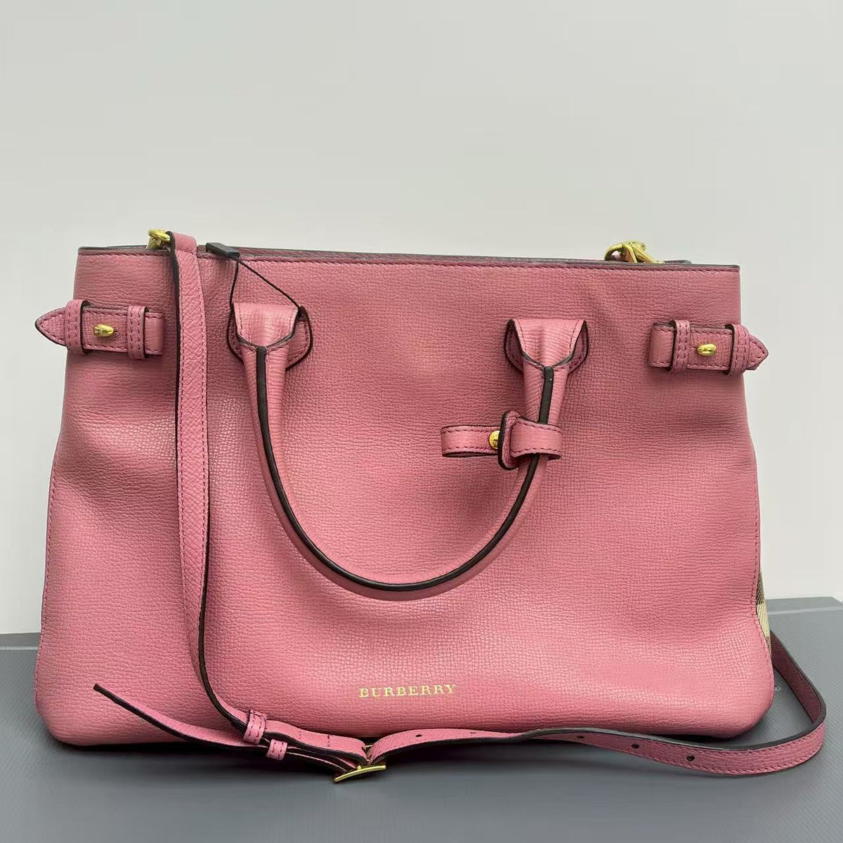 Pink Burberry Tote Bag