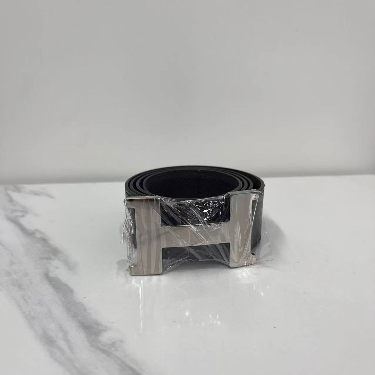Hermès Constance H-buckle reversible leather belt Black
