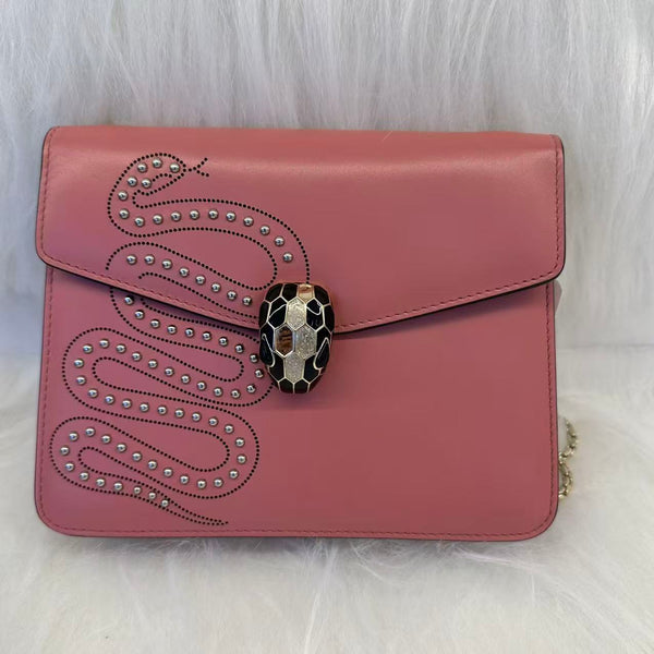 Bvlgari Serpenti Shoulder Bag In Pink