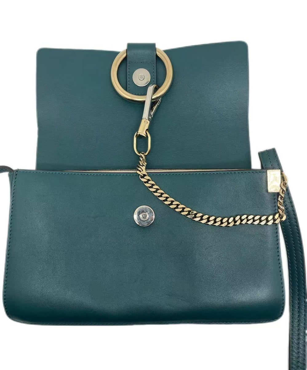 Chloé Faye Blue Suede Shoulder Bag