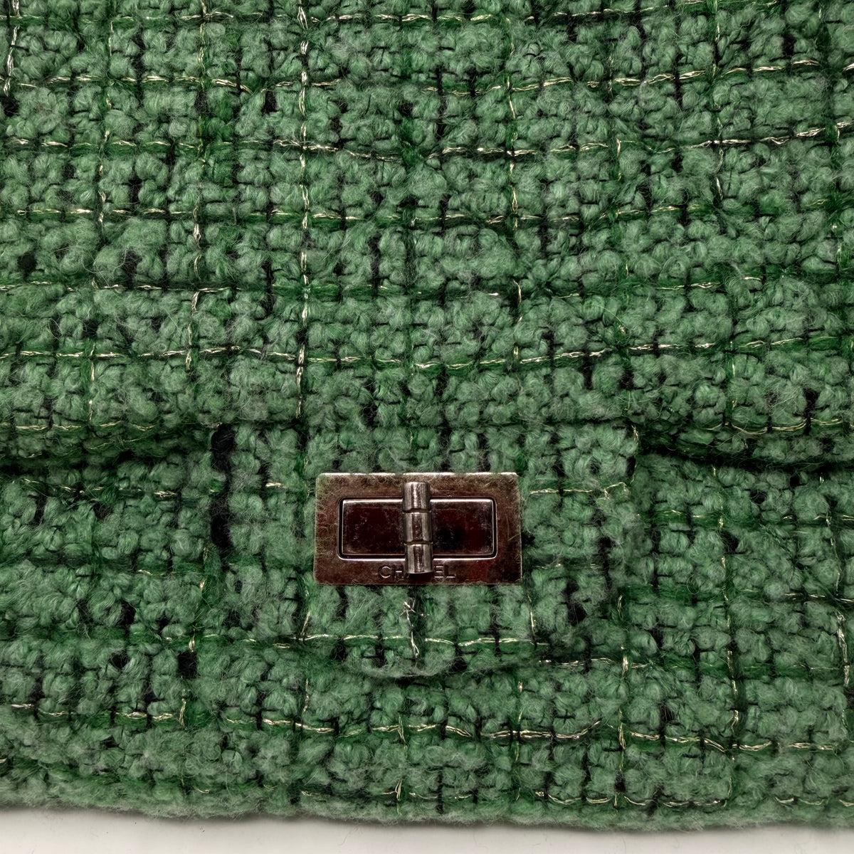 CHANEL 2.55 Easy Reissue Tweed Messenger Flap Bag
