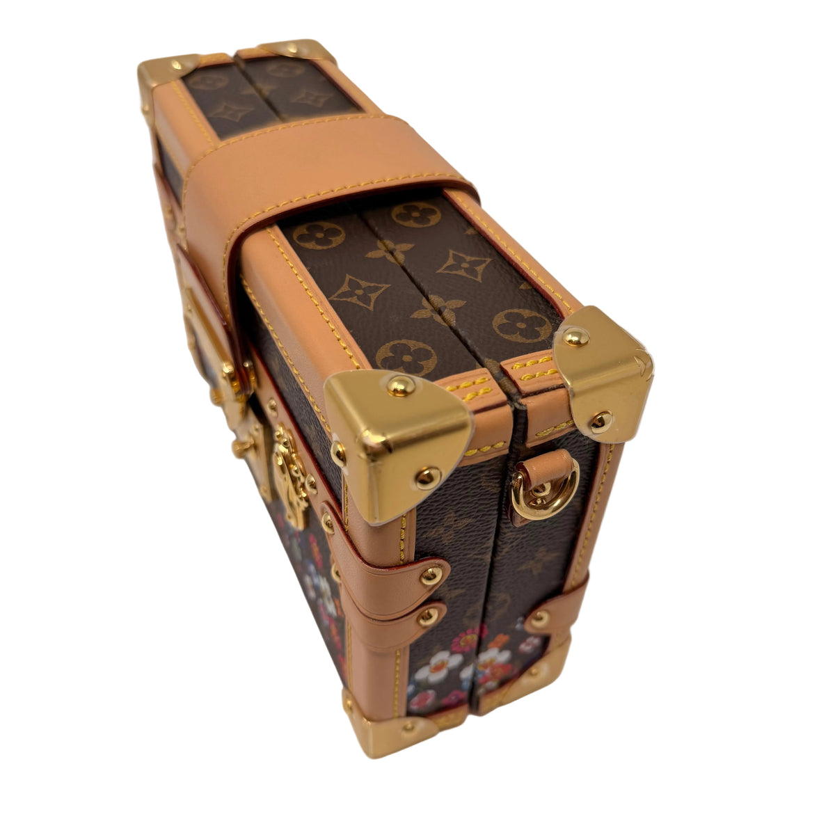 LOUIS VUITTON x Takashi Murakami Petite Malle Monogram Floral Mini Trunk Bag M13667