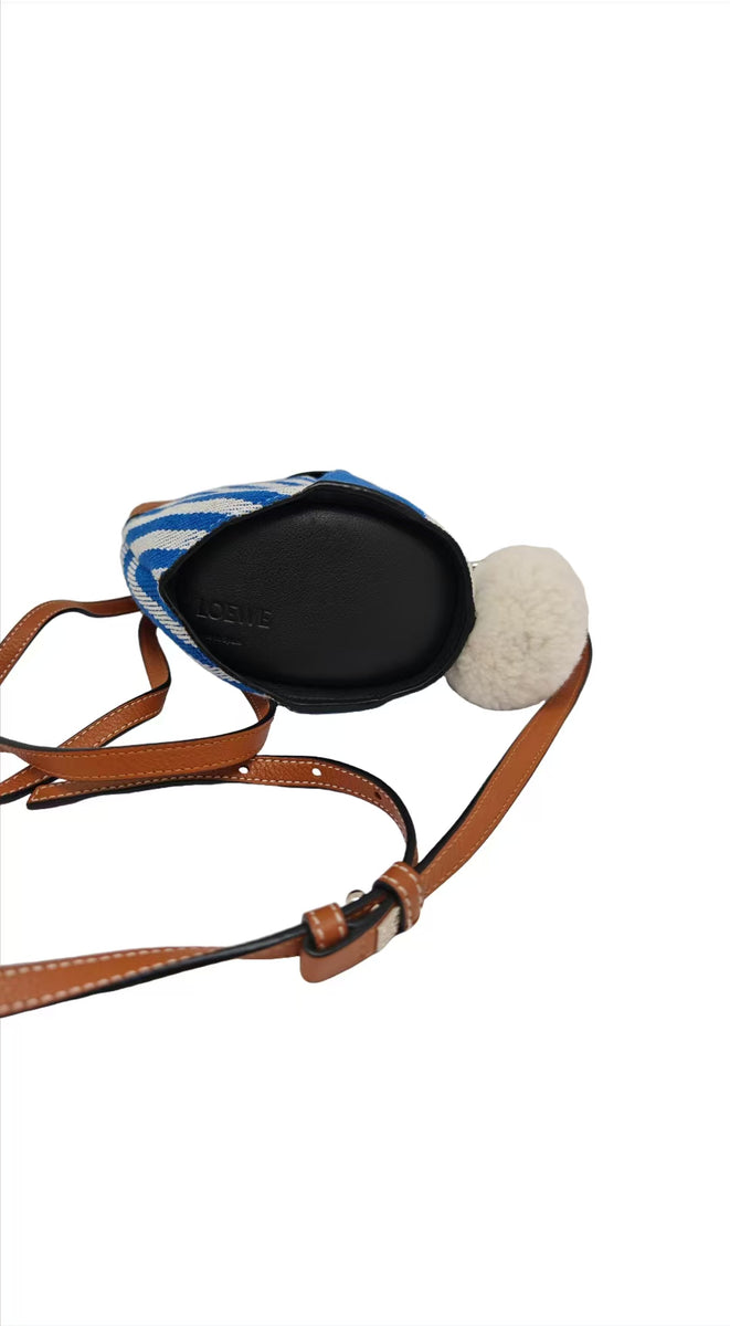 Loewe Bunny Mini Shoulder Bag Brown White Blue