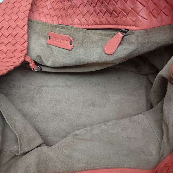Bottega Veneta Burgundy Intrecciato Leather Large Tote
