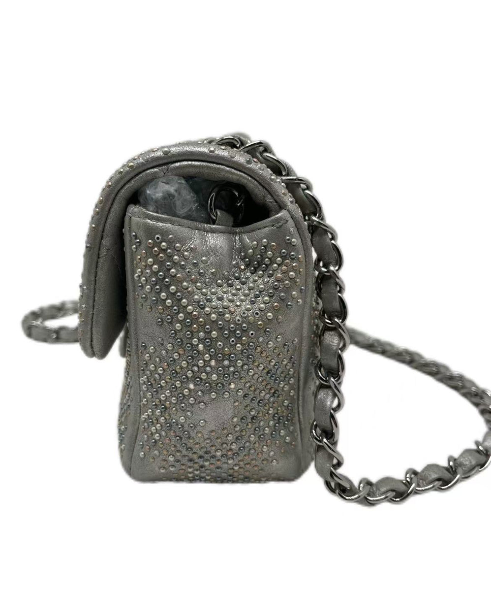 CHANEL Mineral Nights Cross body Bag Strass Embellished Leather