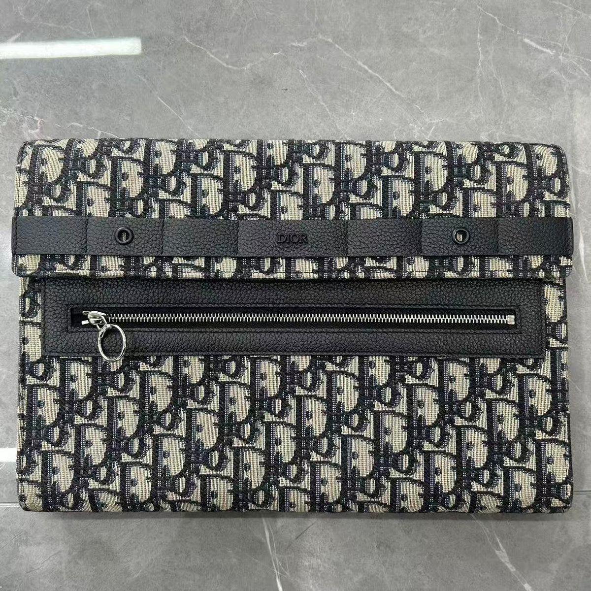 Dior Obligue Canvas Zip Bag
