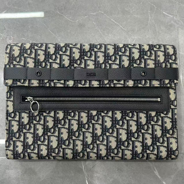 Dior Obligue Canvas Zip Bag
