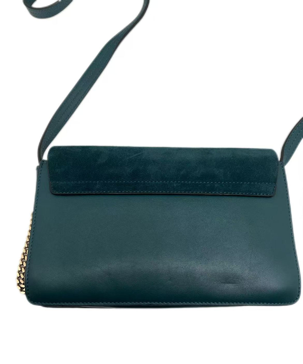 Chloé Faye Blue Suede Shoulder Bag