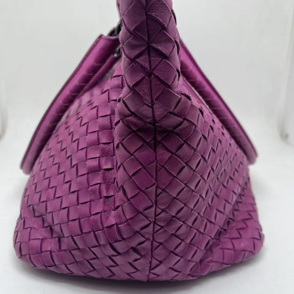 Bottega Veneta Purple Intrecciato Leather Medium Garda Tote