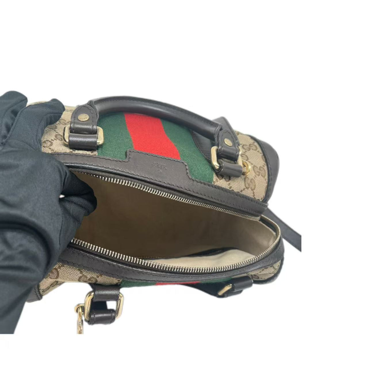 GUCCI GG Canvas Vintage Boston Bag