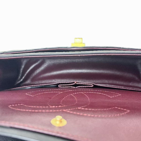 Chanel Black Quilted Leather Lucky Charms Classic Bag