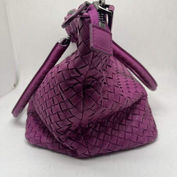 Bottega Veneta Purple Intrecciato Leather Medium Garda Tote