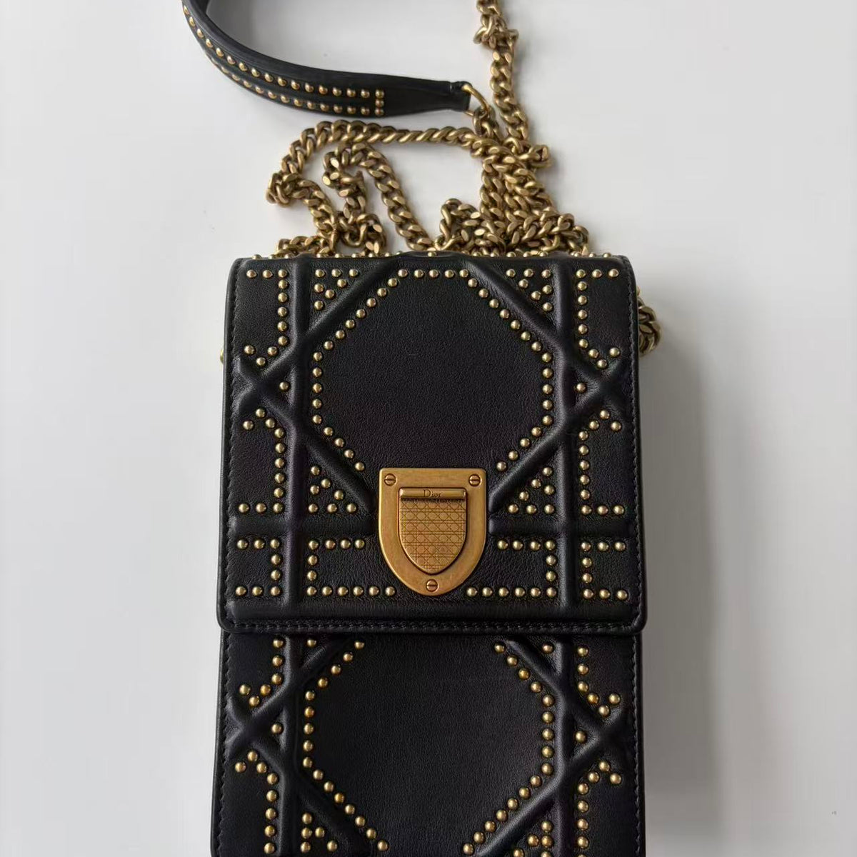 Dior Studded Leather Crossbody Bag