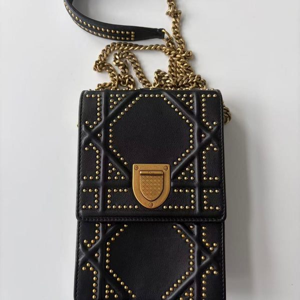 Dior Studded Leather Crossbody Bag