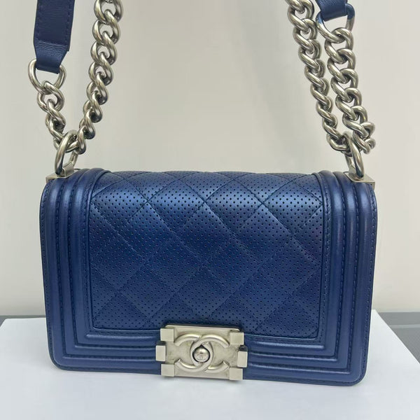 Navy Blue Chanel Leboy Small Bag