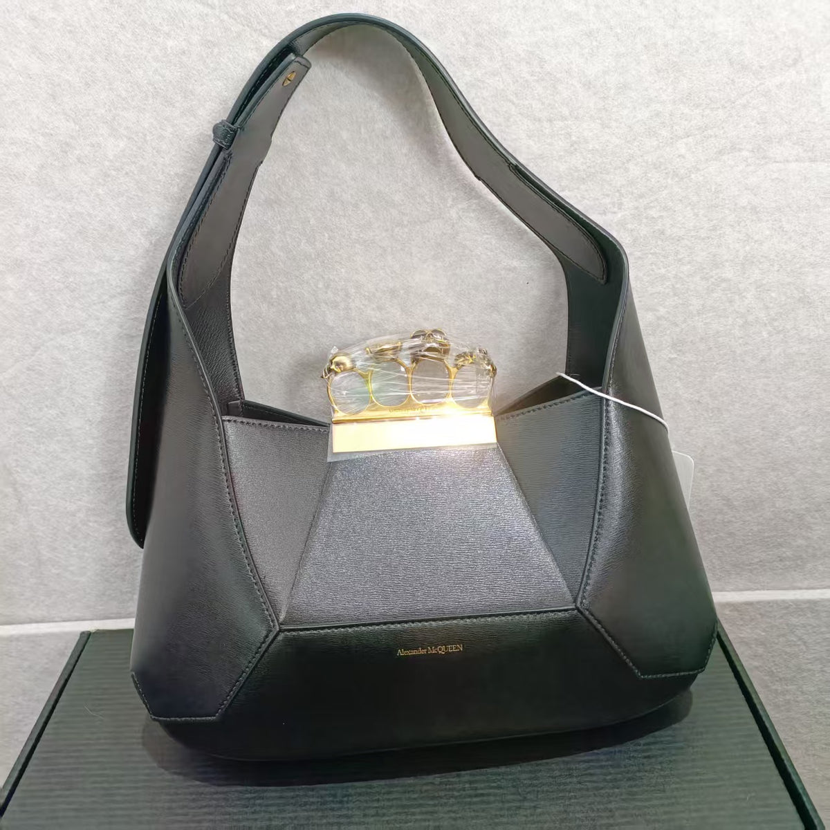 Alexander McQueen Knuckle leather handbag