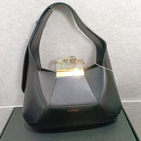 Alexander McQueen Knuckle leather handbag