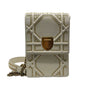 Dior Off White Leather Studded Diorama Vertical Clutch