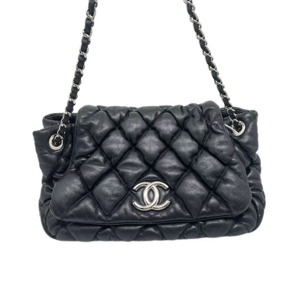 Chanel Black Quilted Bubble Flap Bag