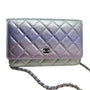 Chanel Gradient Metallic Rainbow Calfskin Quilted Wallet on Chain (WOC)