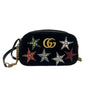 GUCCI Black Quilted Velvet Crystal Stars Marmont Small Camera Bag
