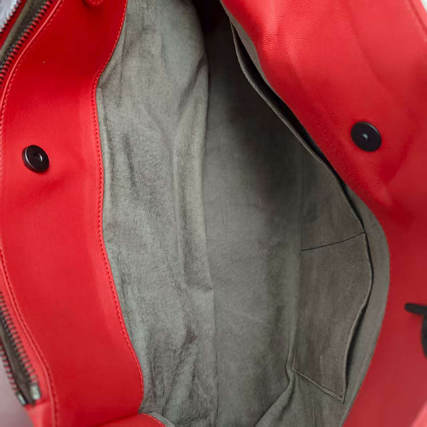 Bottega Veneta Red Intrecciato Leather Tote