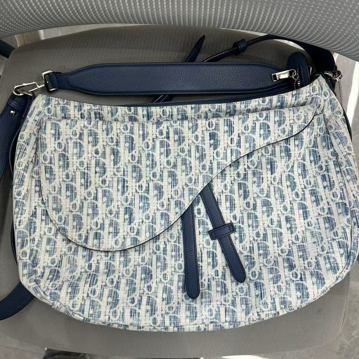 Christian Dior Saddle Soft Bag Kasuri Oblique canvas