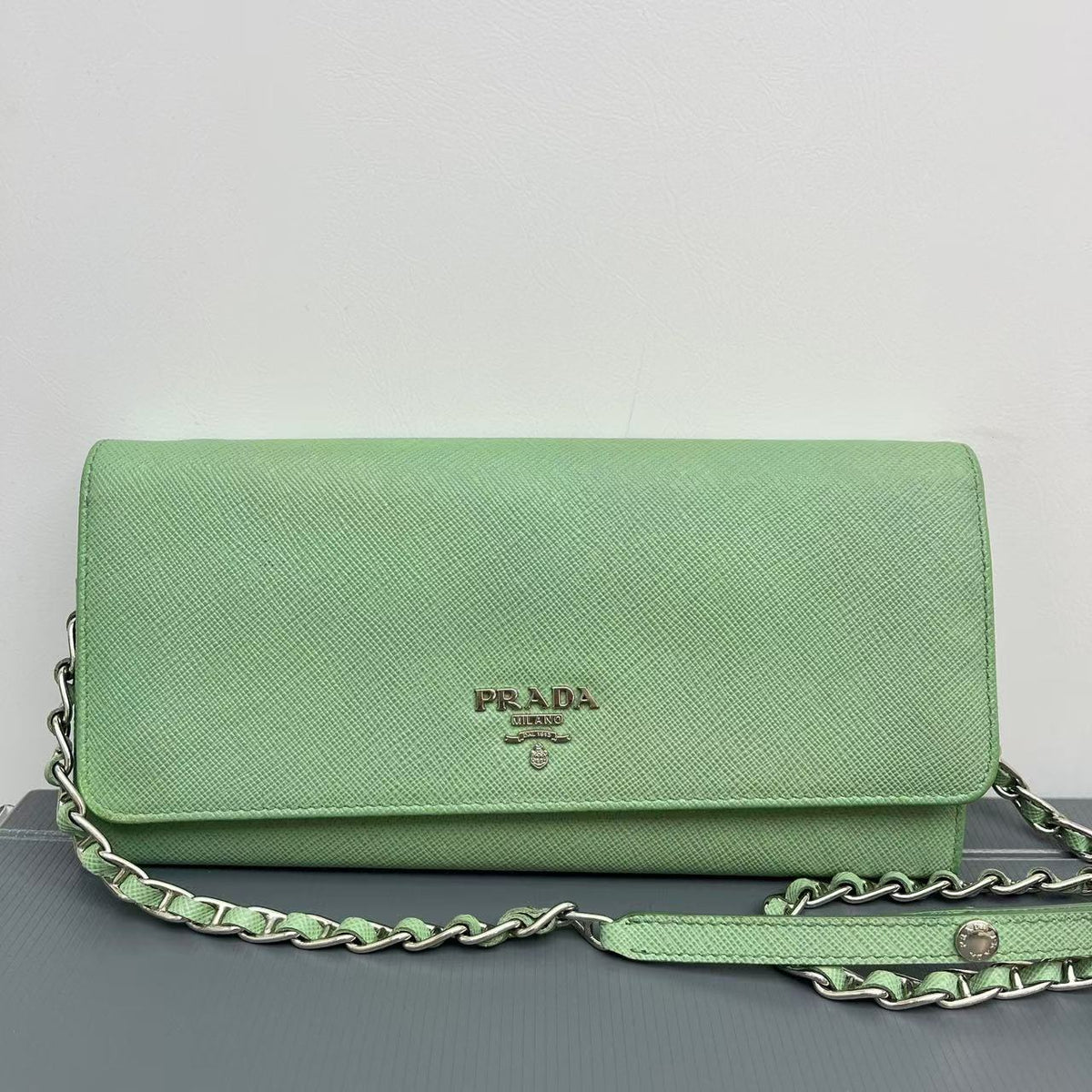 Green Prada Wallet