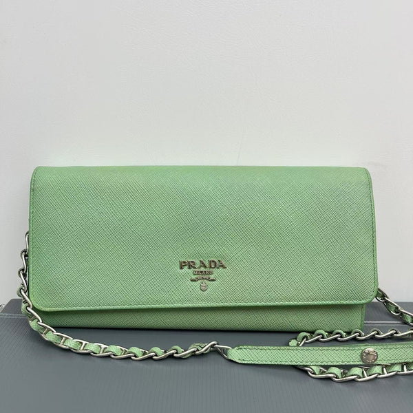 Green Prada Wallet