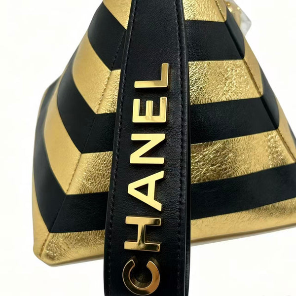 Chanel Metallic Lambskin CC Kheops Pyramid Bag