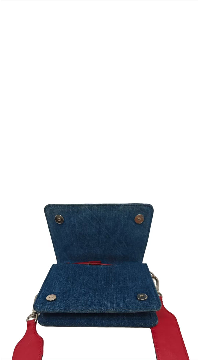 Miu Miu Canvas Long Wallet with Silver Buckle