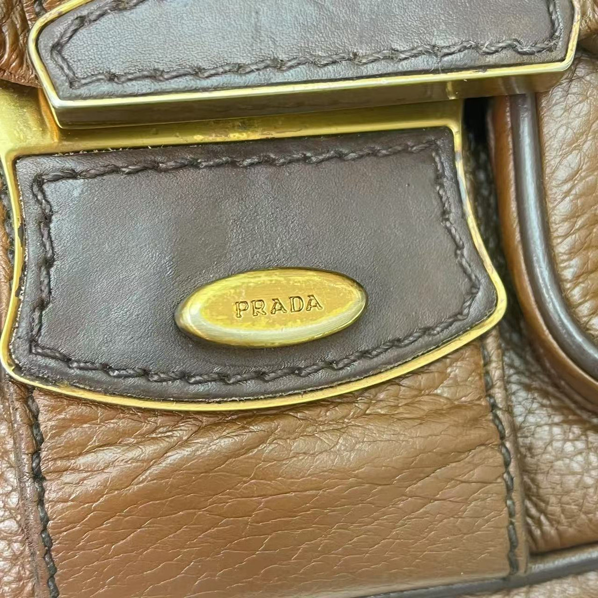 Brown Prada Vintage Hobo Bag