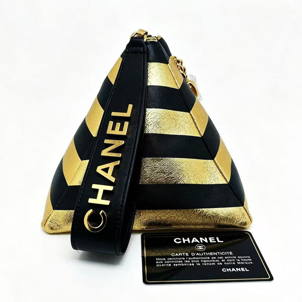 Chanel Metallic Lambskin CC Kheops Pyramid Bag